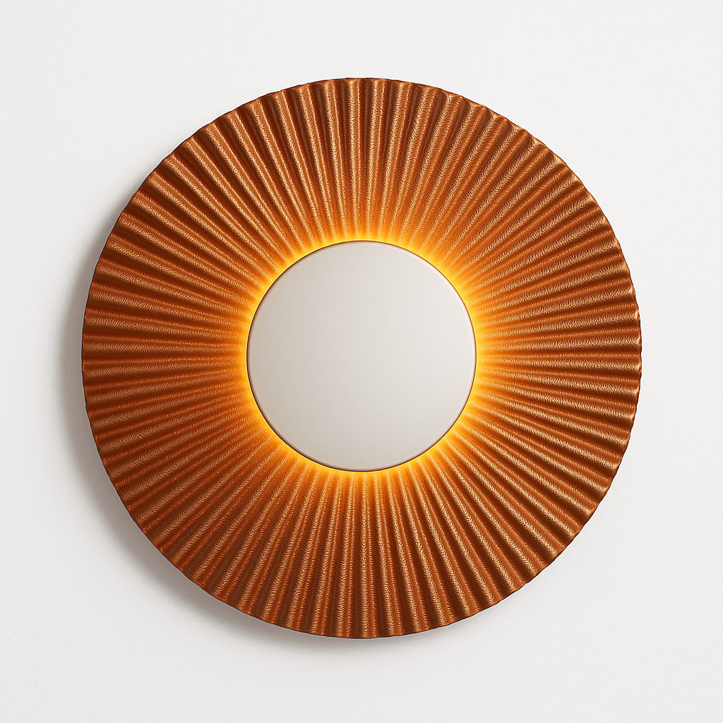 Wirello | Modern Sunburst Sculpture Metal Wall Light Lamp