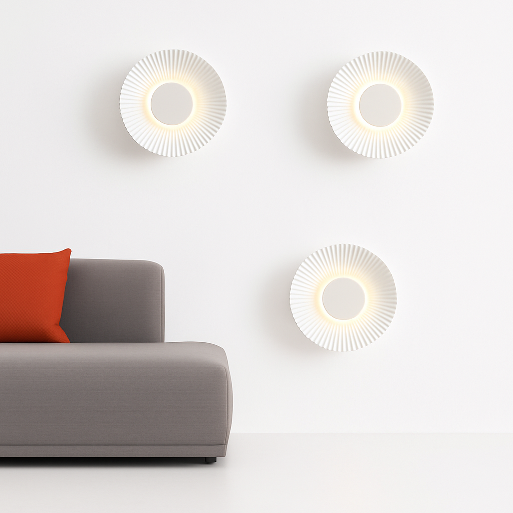 Wirello | Modern Sunburst Sculpture Metal Wall Light Lamp