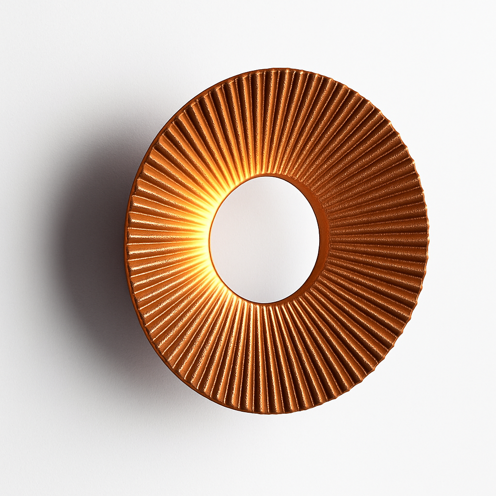 Wirello | Modern Sunburst Sculpture Metal Wall Light Lamp