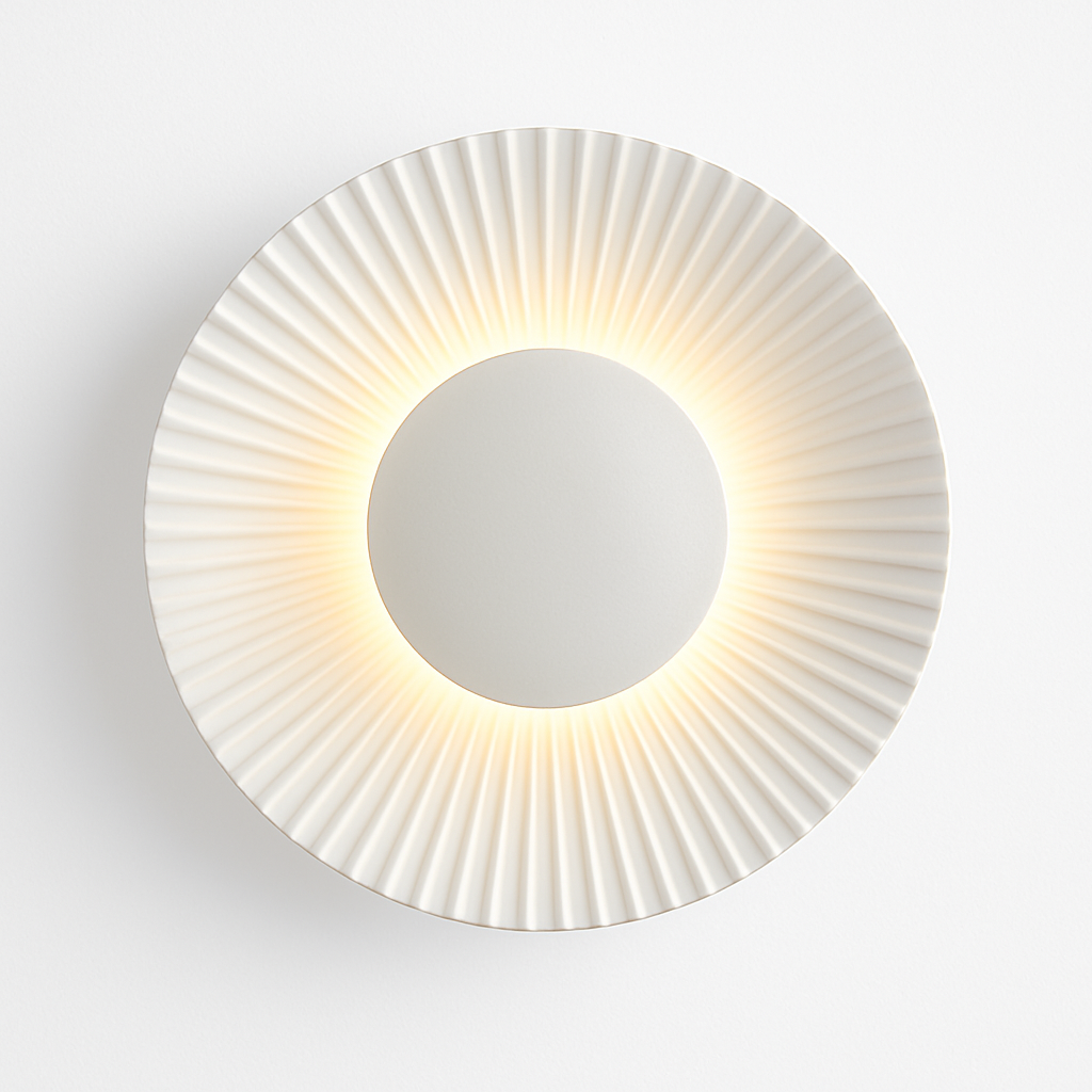Wirello | Modern Sunburst Sculpture Metal Wall Light Lamp