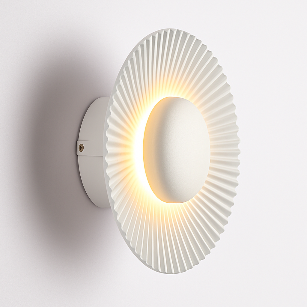 Wirello | Modern Sunburst Sculpture Metal Wall Light Lamp