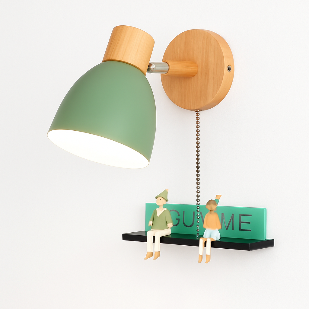 Kryllea | Modern Minimalist Wooden Pillar Up Down Wall Light