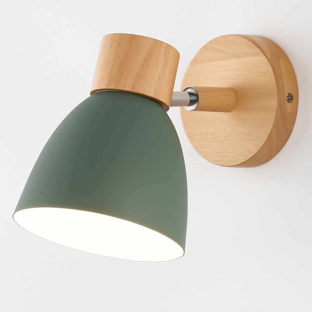 Kryllea | Modern Minimalist Wooden Pillar Up Down Wall Light