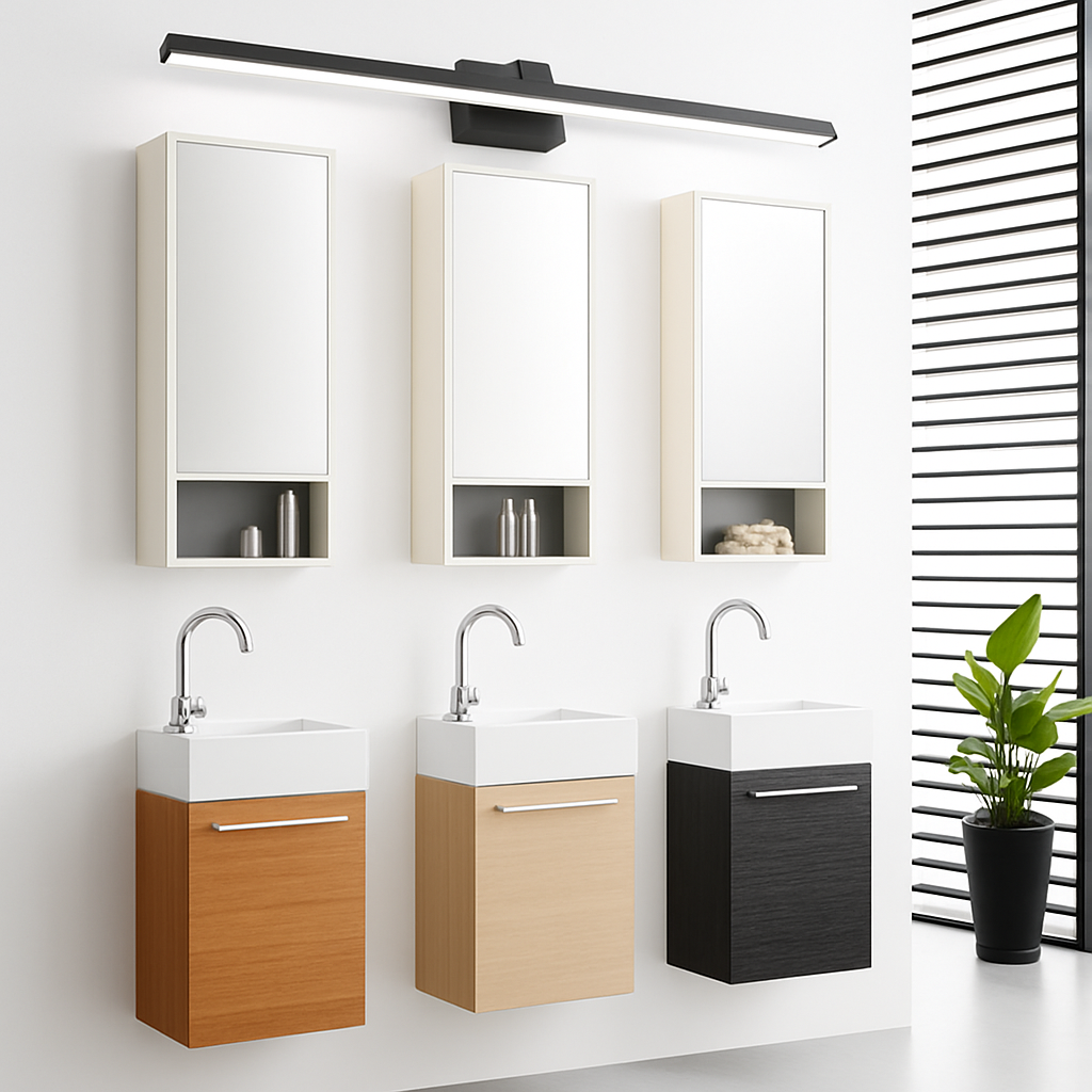 Velisant | Minimalist Linear Aluminum Over Mirror Bathroom Wall Light