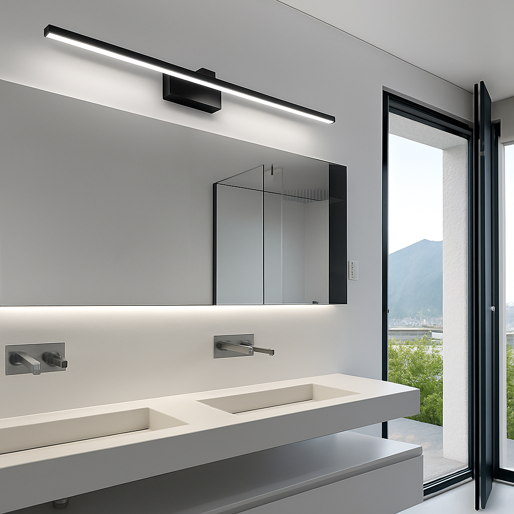 Velisant | Minimalist Linear Aluminum Over Mirror Bathroom Wall Light