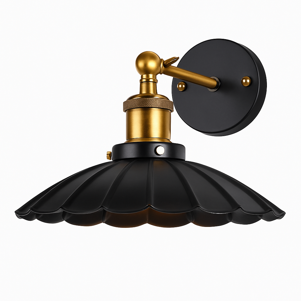 Thorneka | Ribbed Iron Vintage Decorative Wall Light