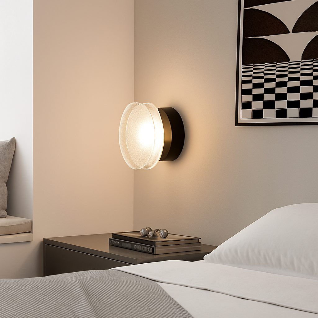 Velisyn | Modern Round LED Wall Light Sconce With Frosted Glass