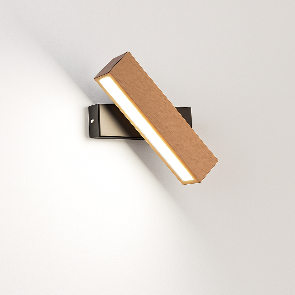 Veldromi | Scandi Cylindrical Swivel Timber Reading Wall Light