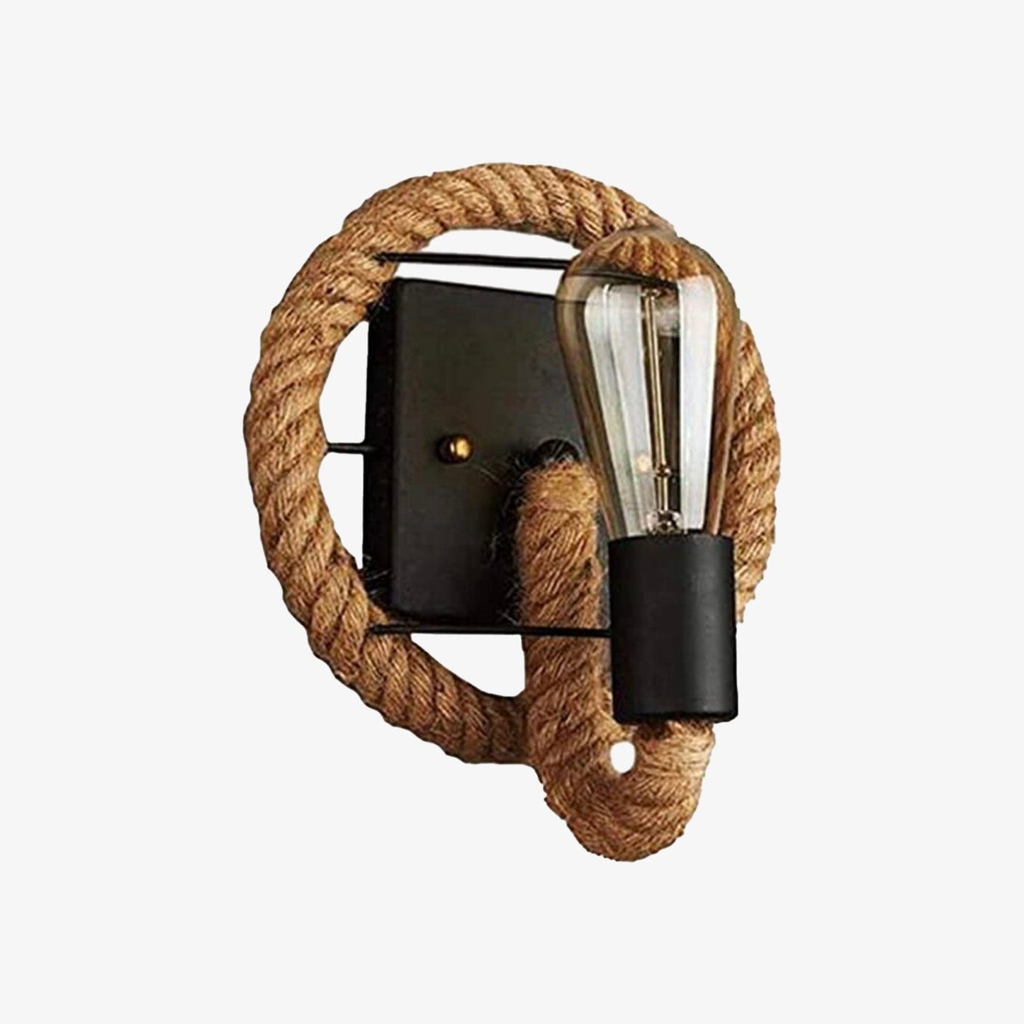 Valthorne | Twisted Rope Silhouette Vintage Arc Wall Light