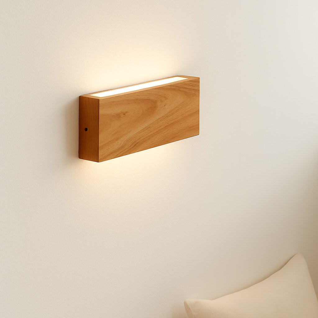 Vondelme | Japanese Style Architectural Timber Sconce Wall Light