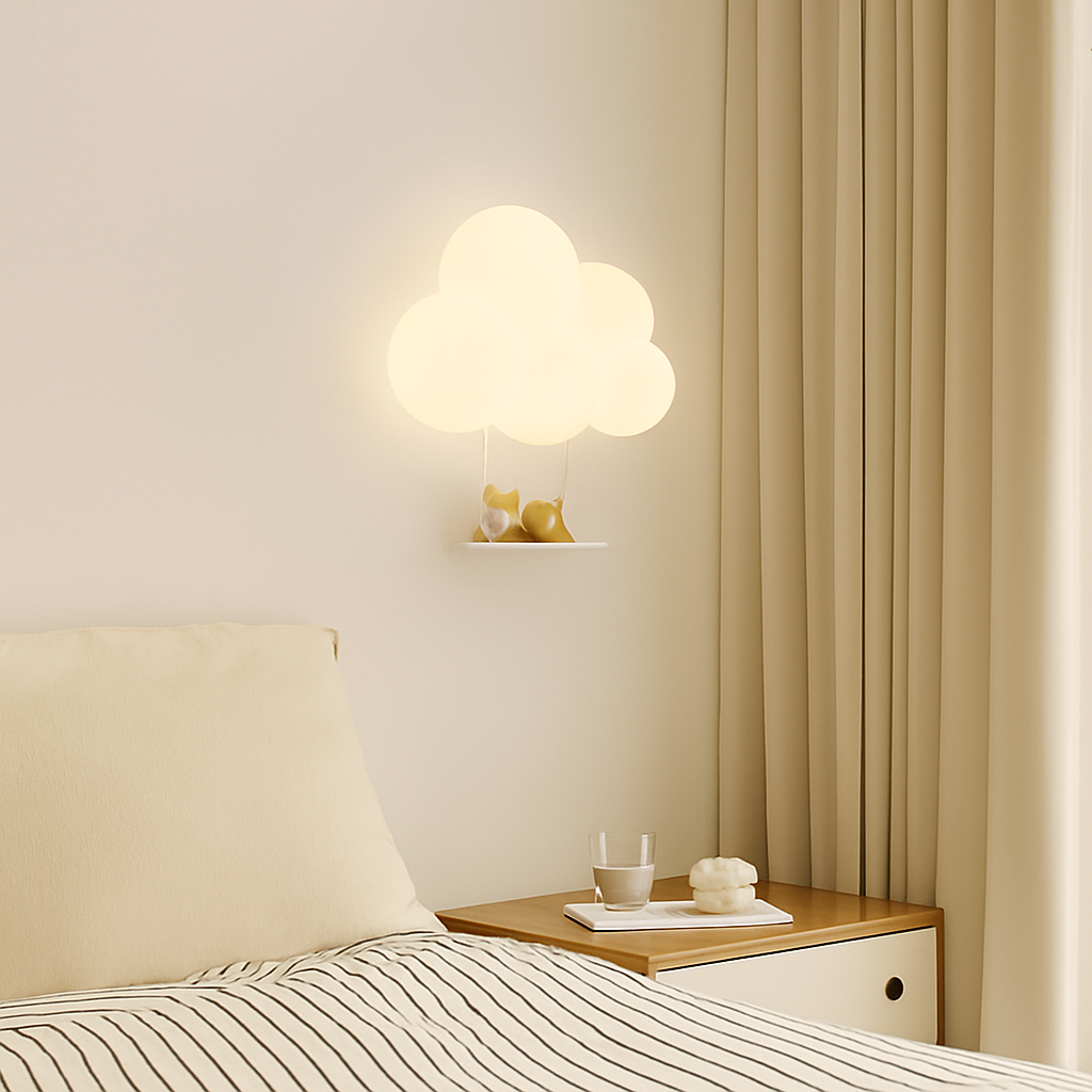 Vantessy | Stylized Geometric Animal Profile Kids Bedside Wall Light