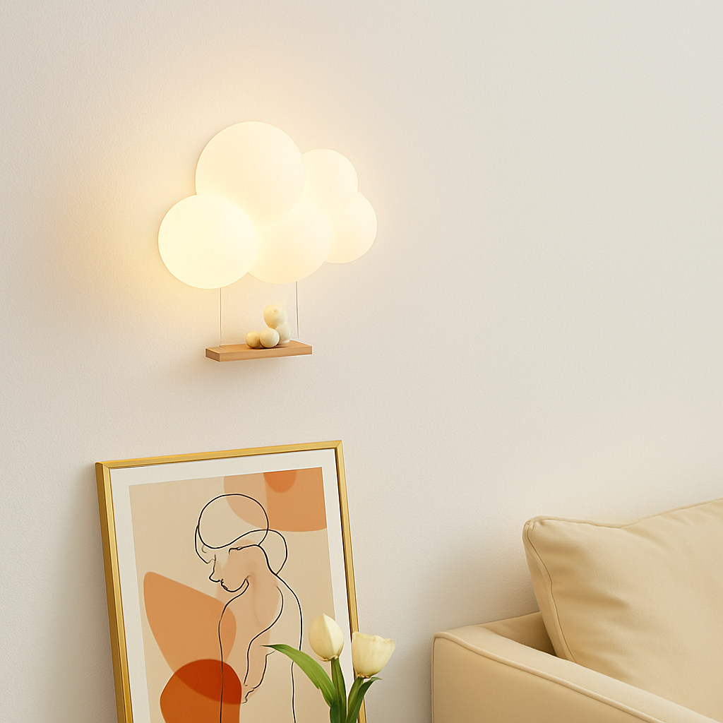 Vantessy | Stylized Geometric Animal Profile Kids Bedside Wall Light
