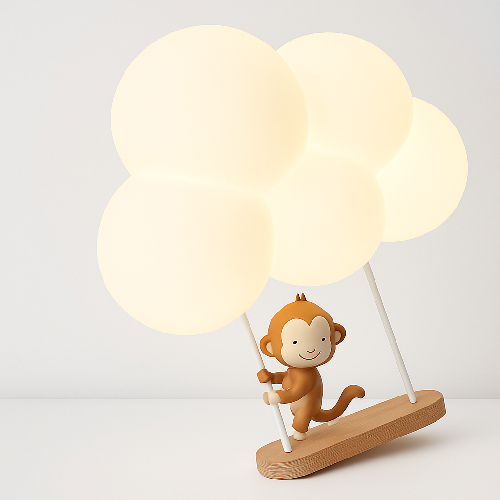 Vantessy | Stylized Geometric Animal Profile Kids Bedside Wall Light