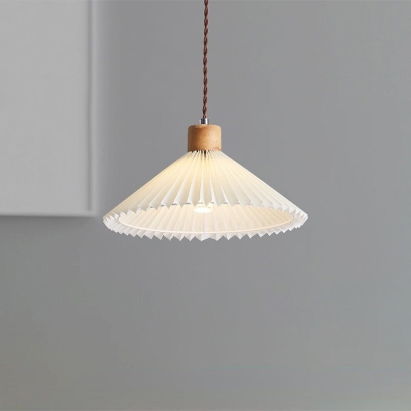 Luvithos | Architectural Cluster Plissé Pleated Timber Pendant Light
