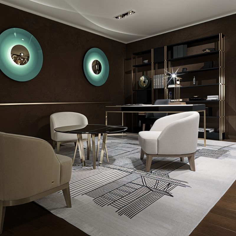 Verloni | Minimalist Disc Metal Decorative Design Wall Light
