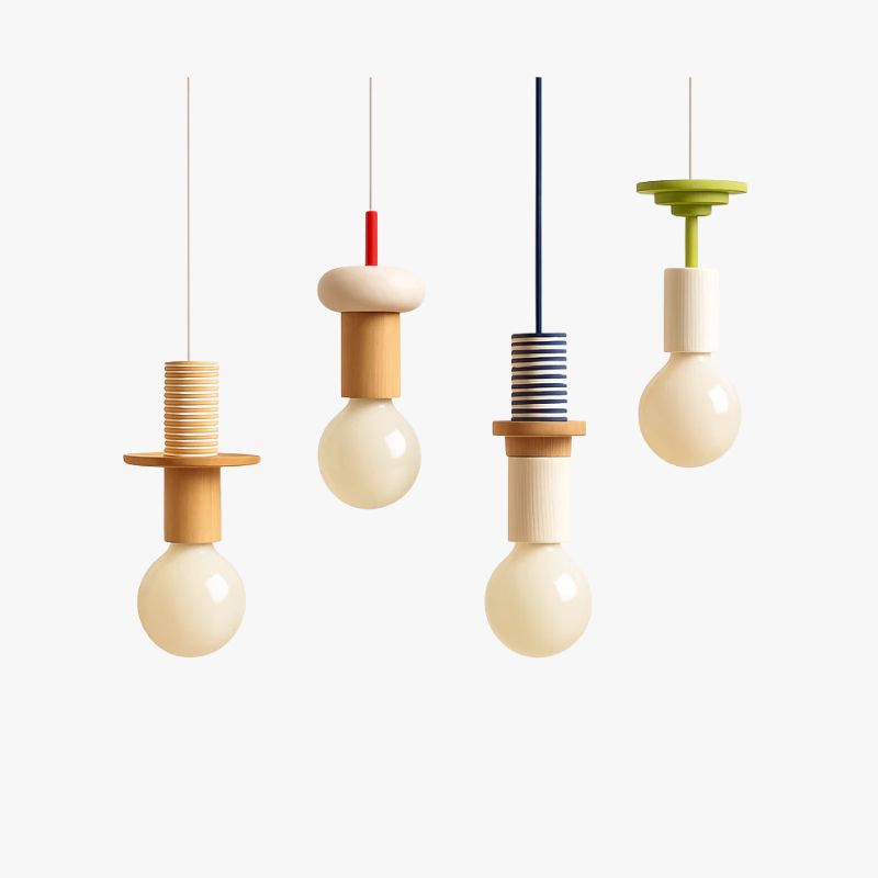 Venrione | Nordic Minimalist Wood Metal Pendant Ceiling Light Fixture