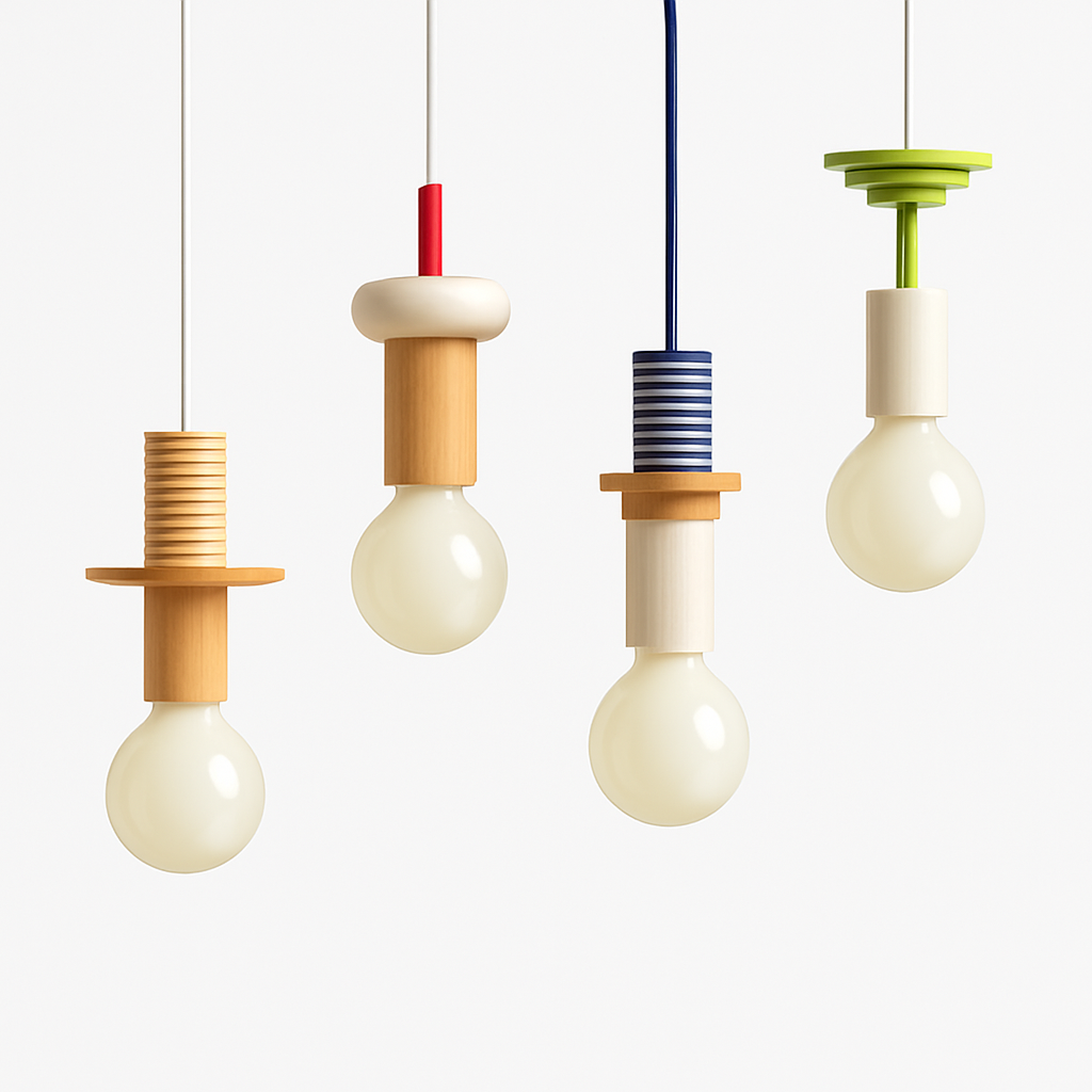 Venrione | Nordic Minimalist Wood Metal Pendant Ceiling Light Fixture