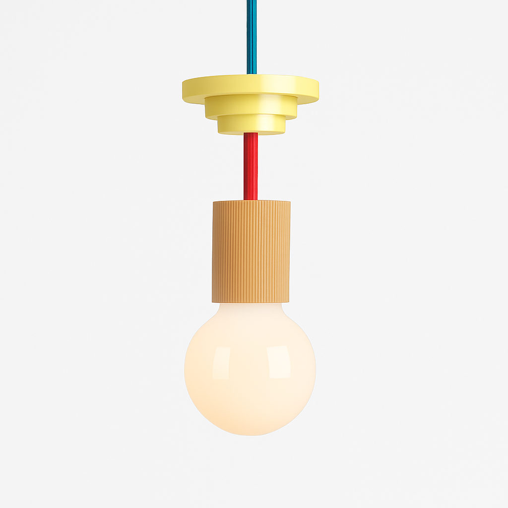 Venrione | Nordic Minimalist Wood Metal Pendant Ceiling Light Fixture