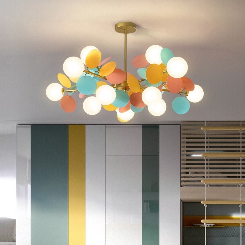 Florian | Luxury Geometric Branch Design Glass Orb Chandelier