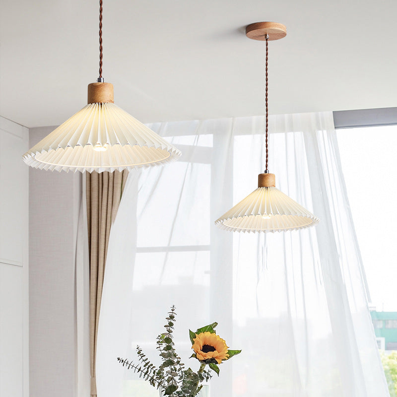 Luvithos | Architectural Cluster Plissé Pleated Timber Pendant Light