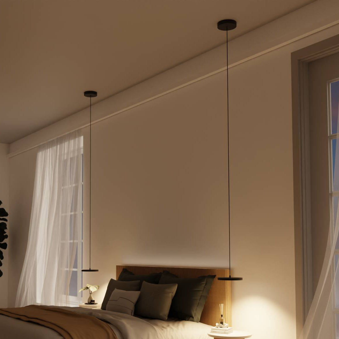 Aero | Modern Dimmable Height Adjustable Saucer Pendant Light