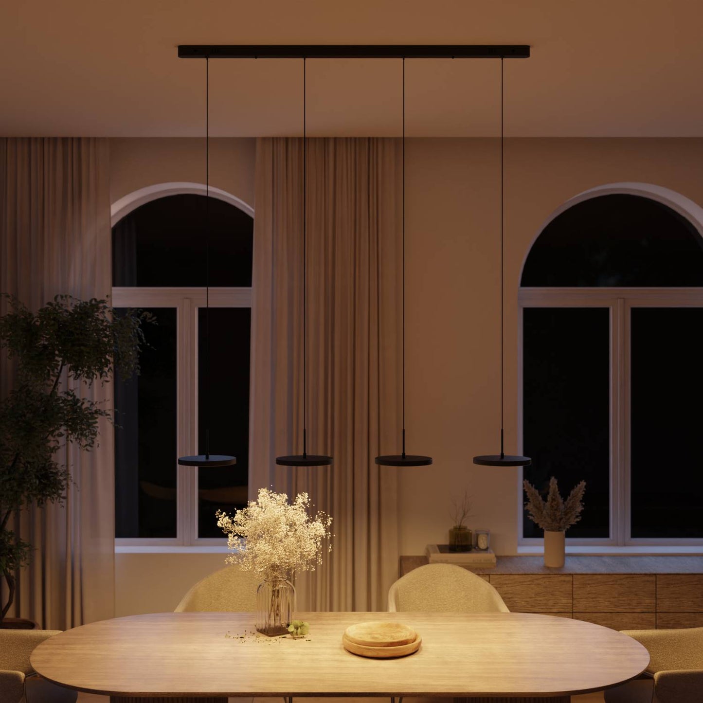 Aero | Modern Dimmable Height Adjustable Saucer Pendant Light