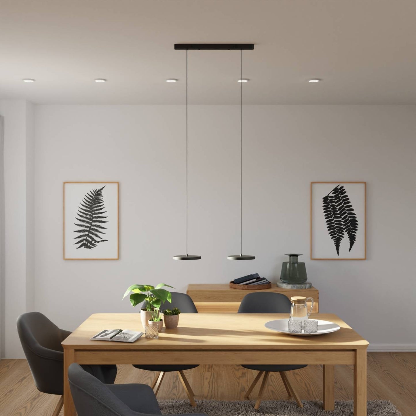 Aero | Modern Dimmable Height Adjustable Saucer Pendant Light