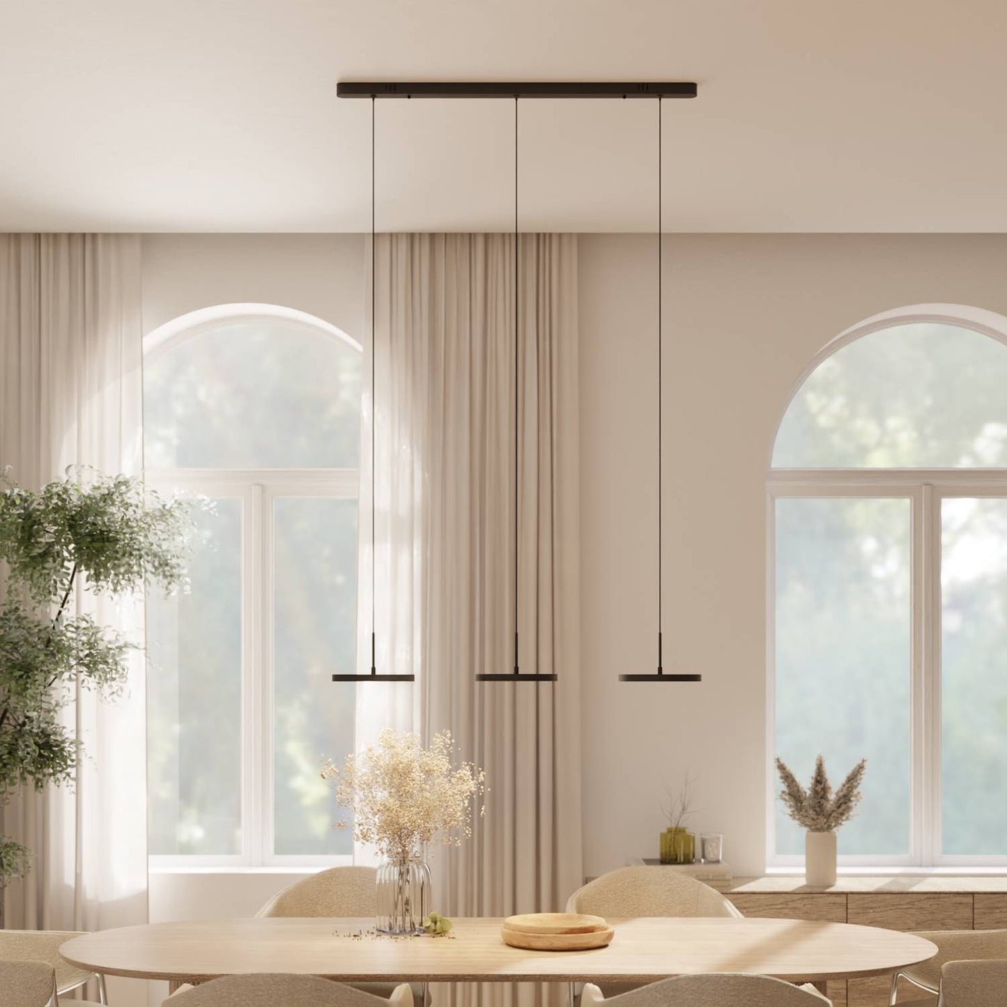 Aero | Modern Dimmable Height Adjustable Saucer Pendant Light