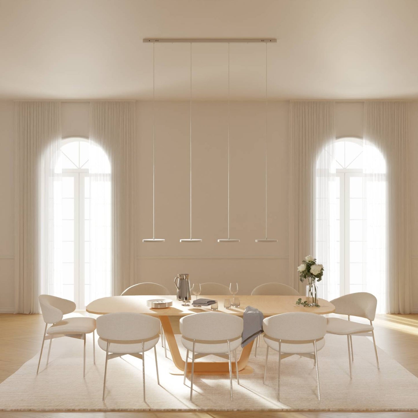 Aero | Modern Dimmable Height Adjustable Saucer Pendant Light