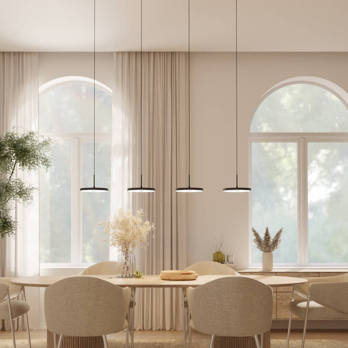 Aero | Modern Dimmable Height Adjustable Saucer Pendant Light