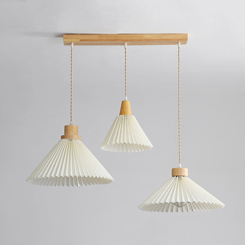 Luvithos | Architectural Cluster Plissé Pleated Timber Pendant Light