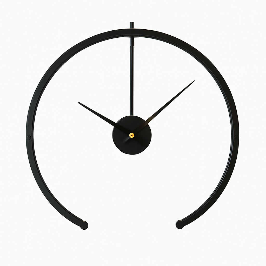 Zenthori | Abstract Open Circular Metal Silent Wall Clock