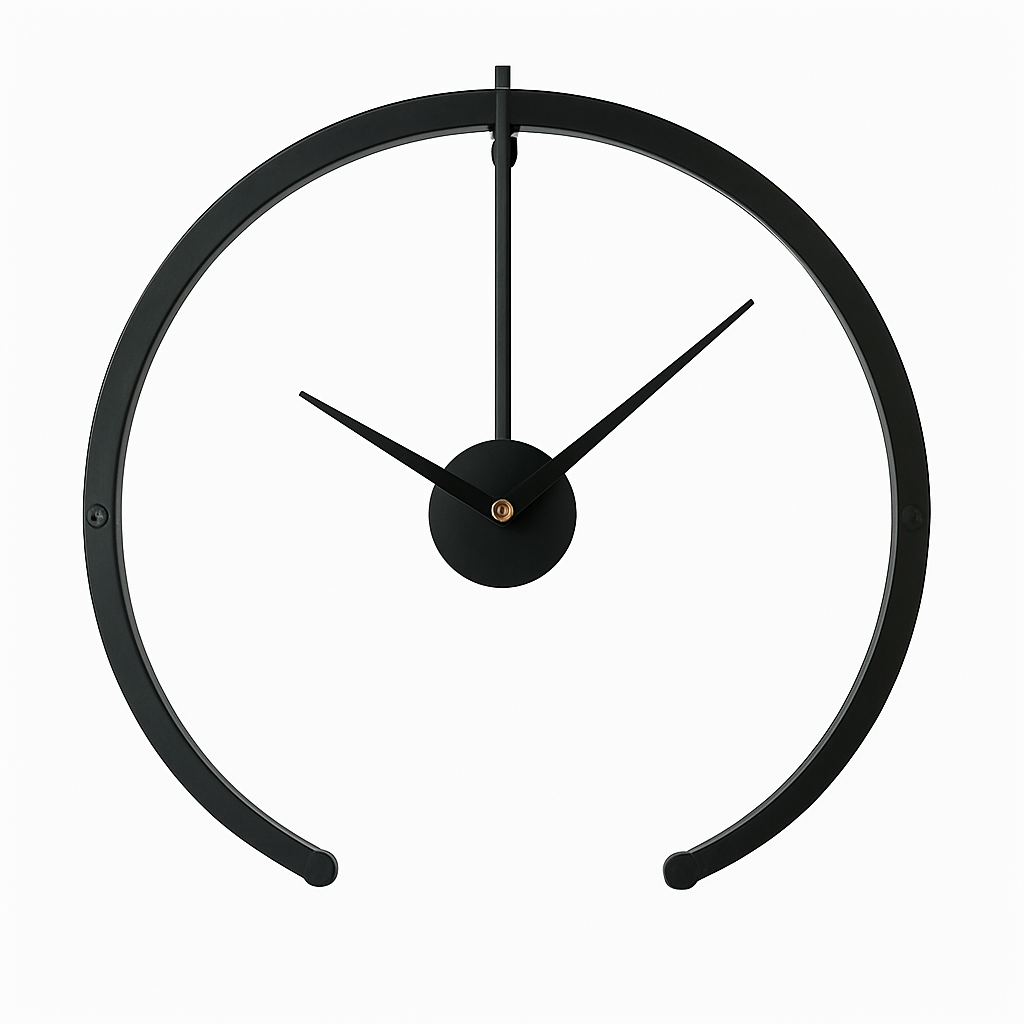 Zenthori | Abstract Open Circular Metal Silent Wall Clock