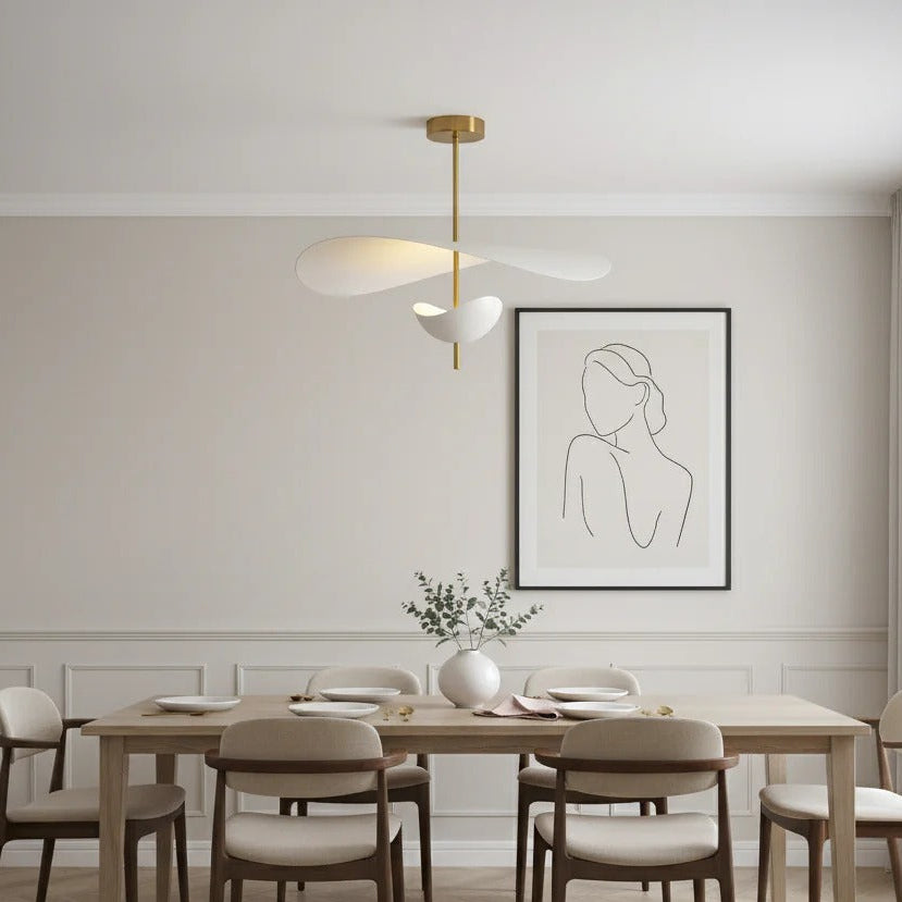 Mythos | Modern Layered Floating Metal Petal Pendant Light