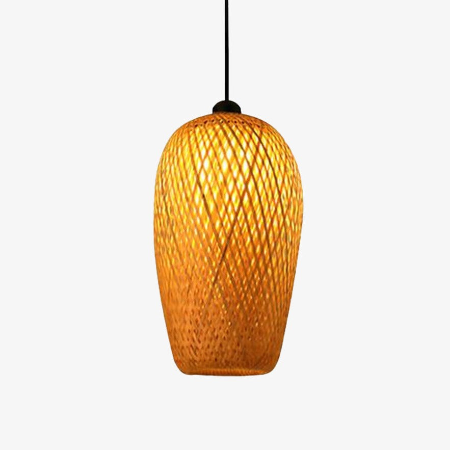 Kelsimor | Braided Bamboo Basket Pendant Light