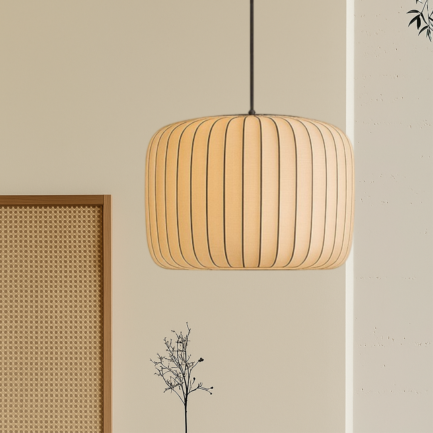 Velure | Wabi Sabi Pleated Fabric Pendant Light
