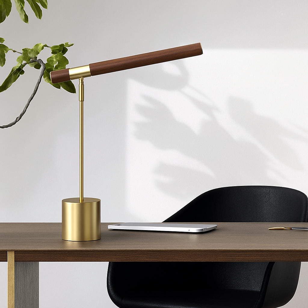 Bristhaw | Sculptural Bamboo Structural Scandinavian Desk Lamp