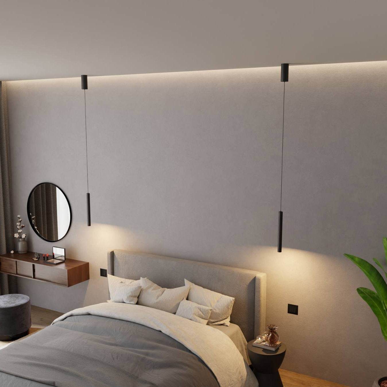 Cylia | Minimalist Cylinder Pendant Light with Adjustable Height