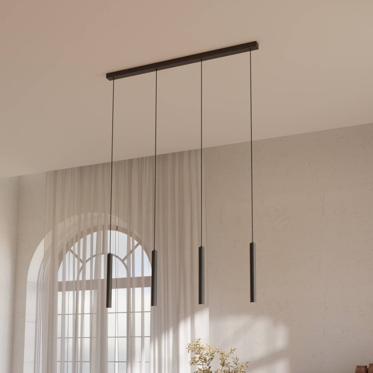 Novis | Smart LED Linear Pendant Light With Cylindrical Heads