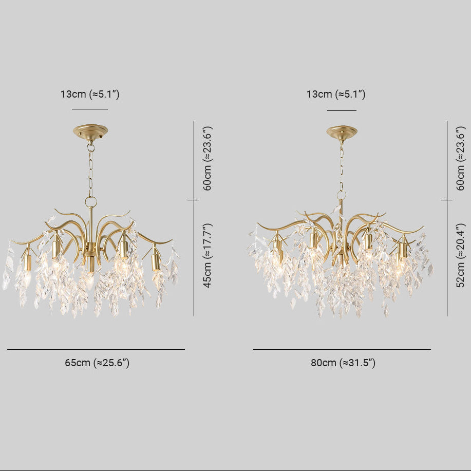 Elaral | Luxury Wisteria Flower Cascading Crystal Chandelier