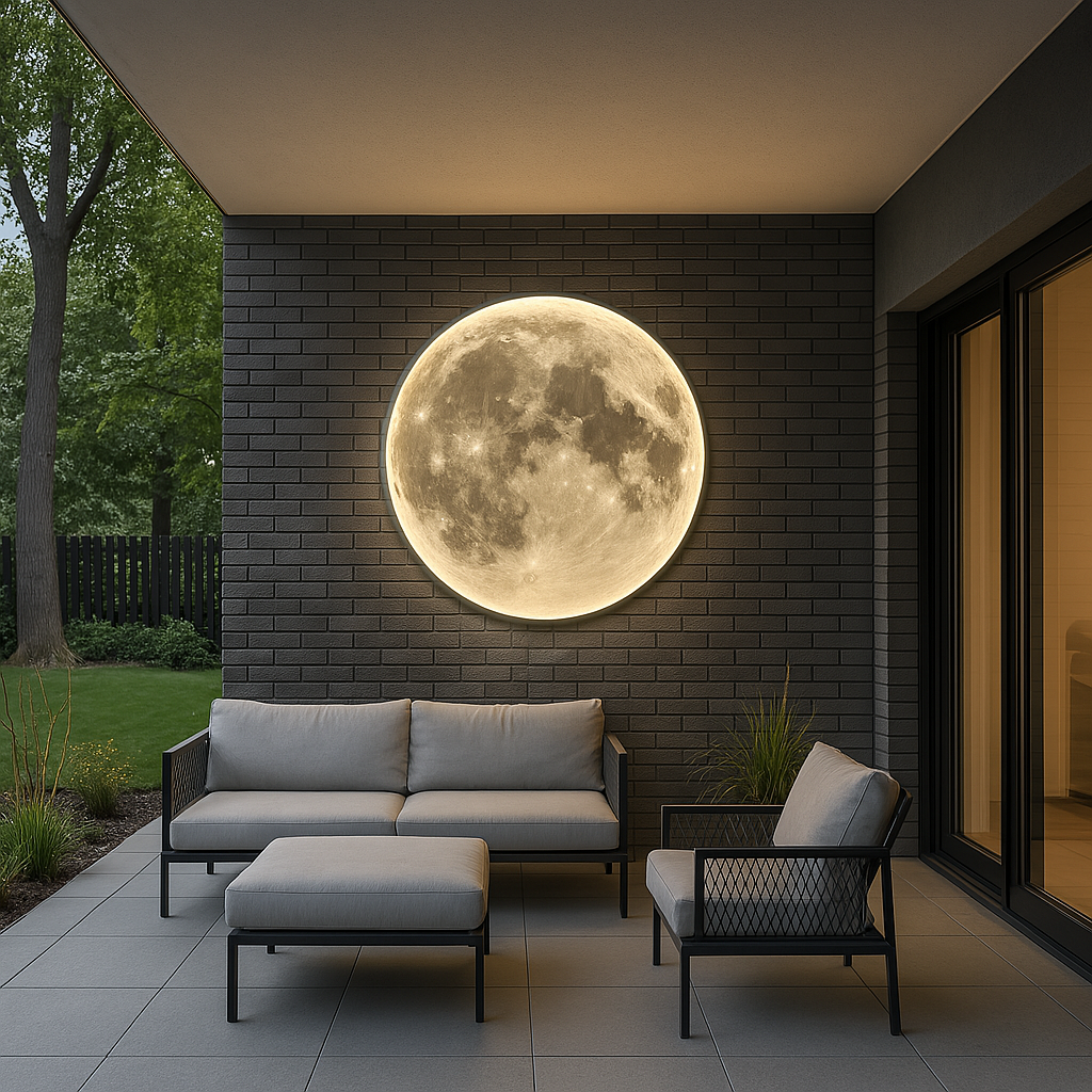 Lunari | Realistic Glowing Moon Wall Light