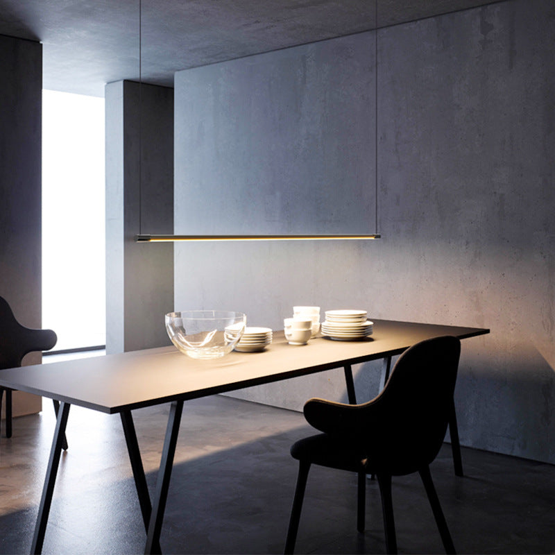 Voras | Nordic Minimalist Black Linear Acrylic Diffuser Pendant Light