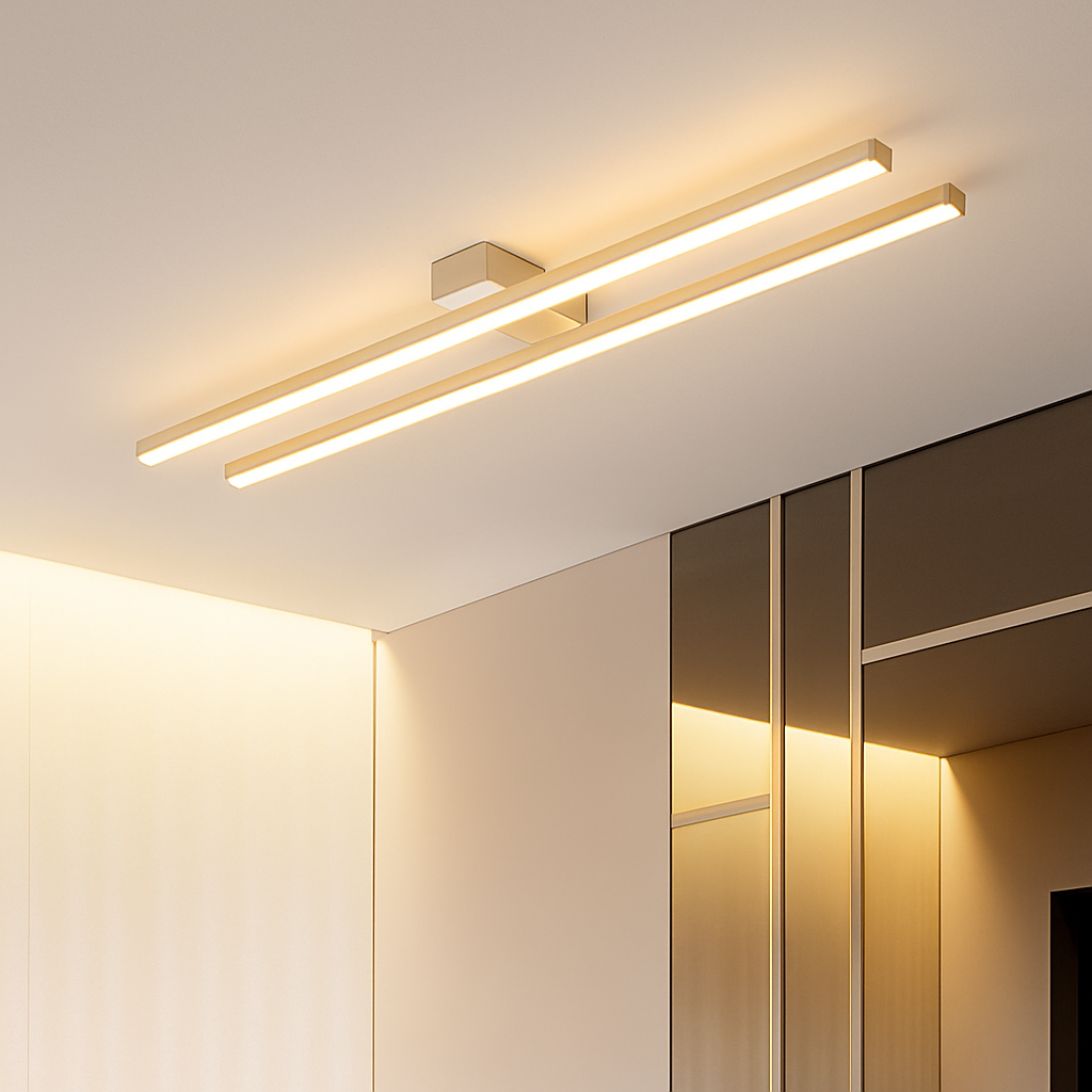 Virelow | Modern Slim Industrial Linear Bar Ceiling Light Fixture