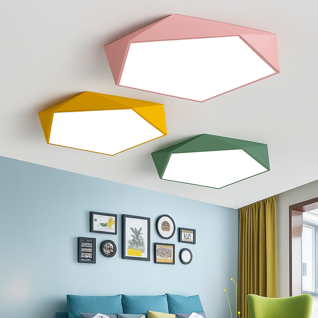 Virelli | Minimalist Flush Mount Geometric LED Ceiling Light