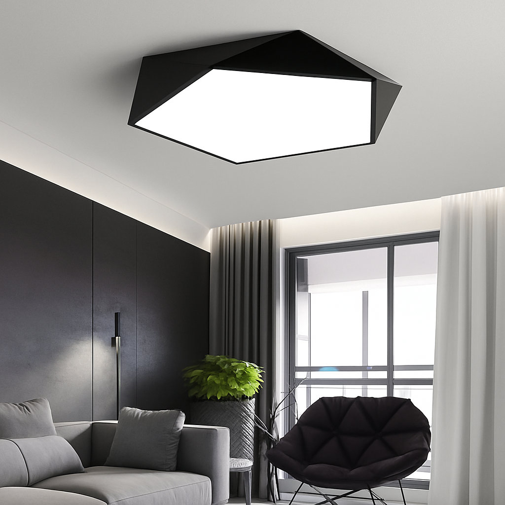 Virelli | Minimalist Flush Mount Geometric LED Ceiling Light