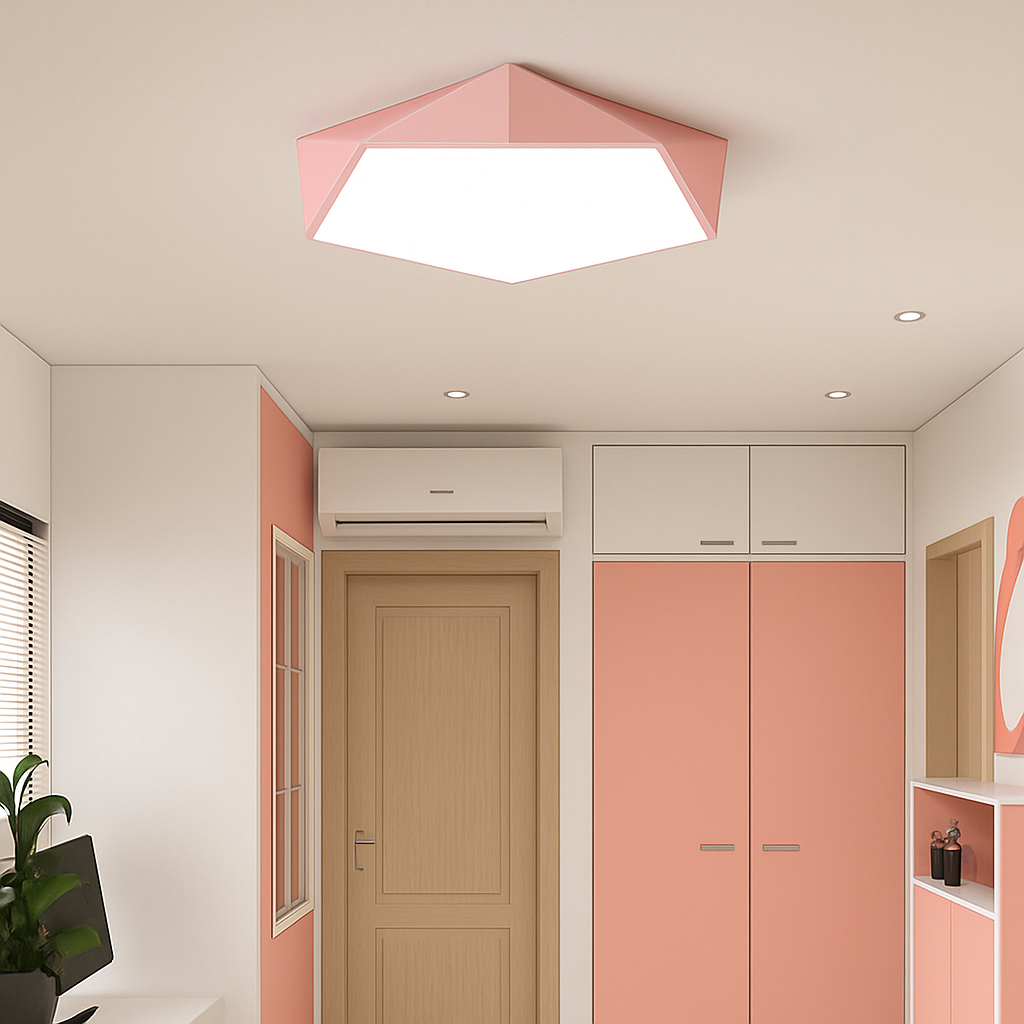 Virelli | Minimalist Flush Mount Geometric LED Ceiling Light