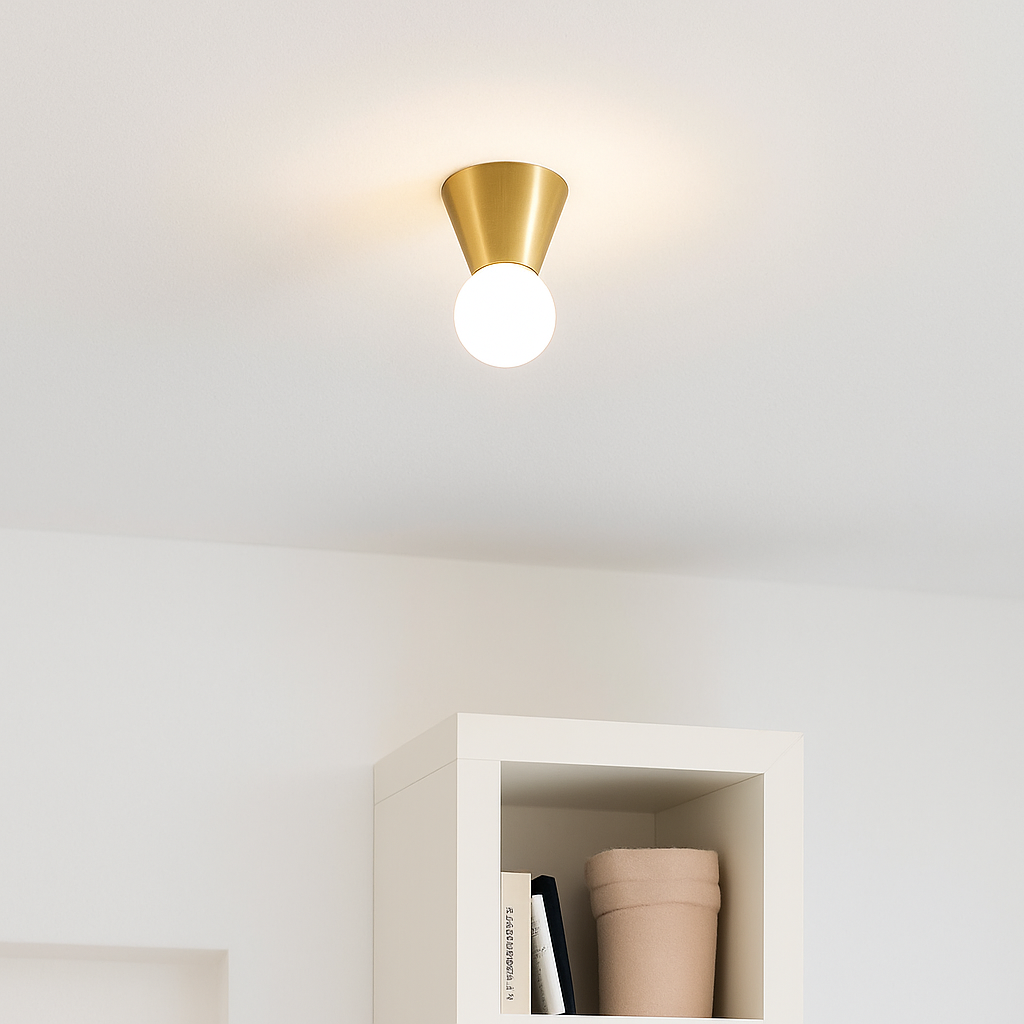 Bristhaven | Modern Geometric Cone Glass Ball Ceiling Light