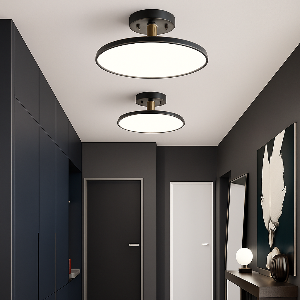 Verust | Minimalist Rotatable Circular Copper Modern Ceiling Light