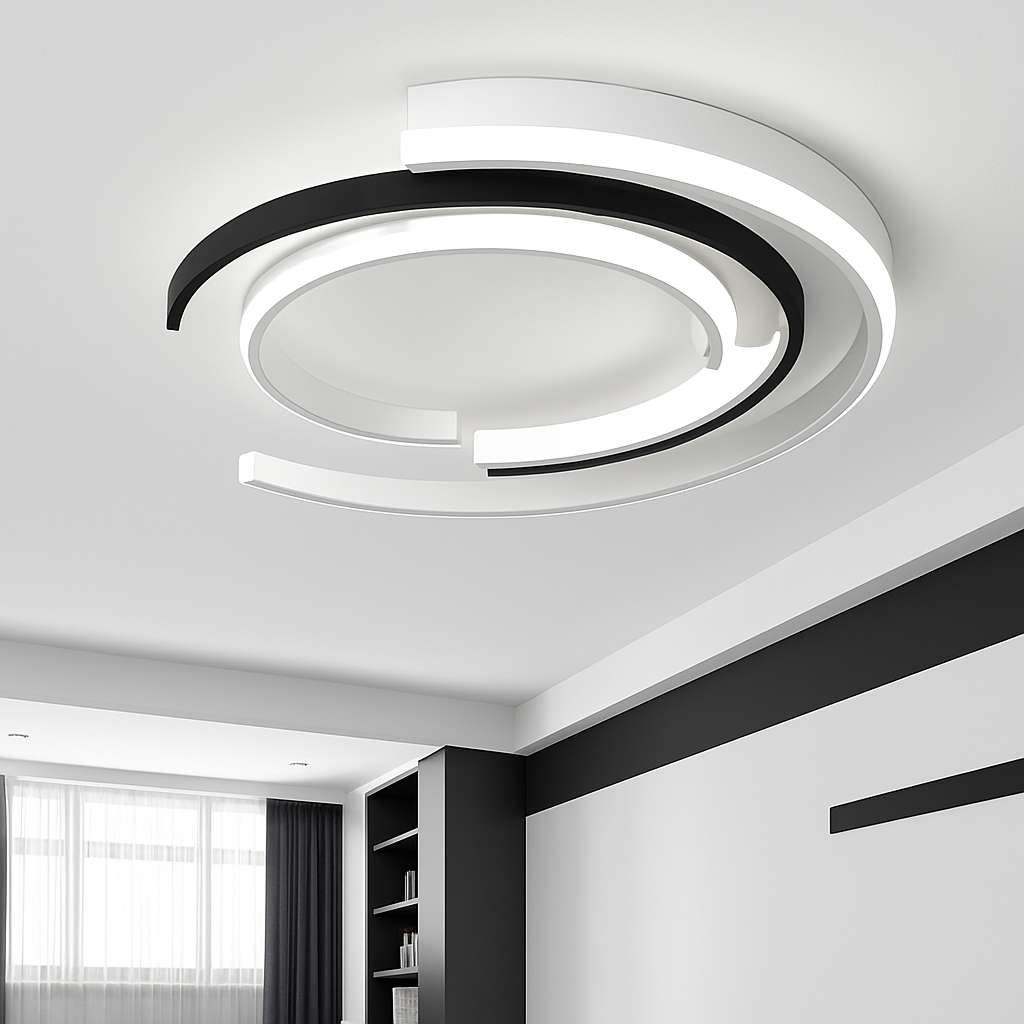 Sarqelle | Modern Circular Arc Ring Flush Mount Ceiling Light