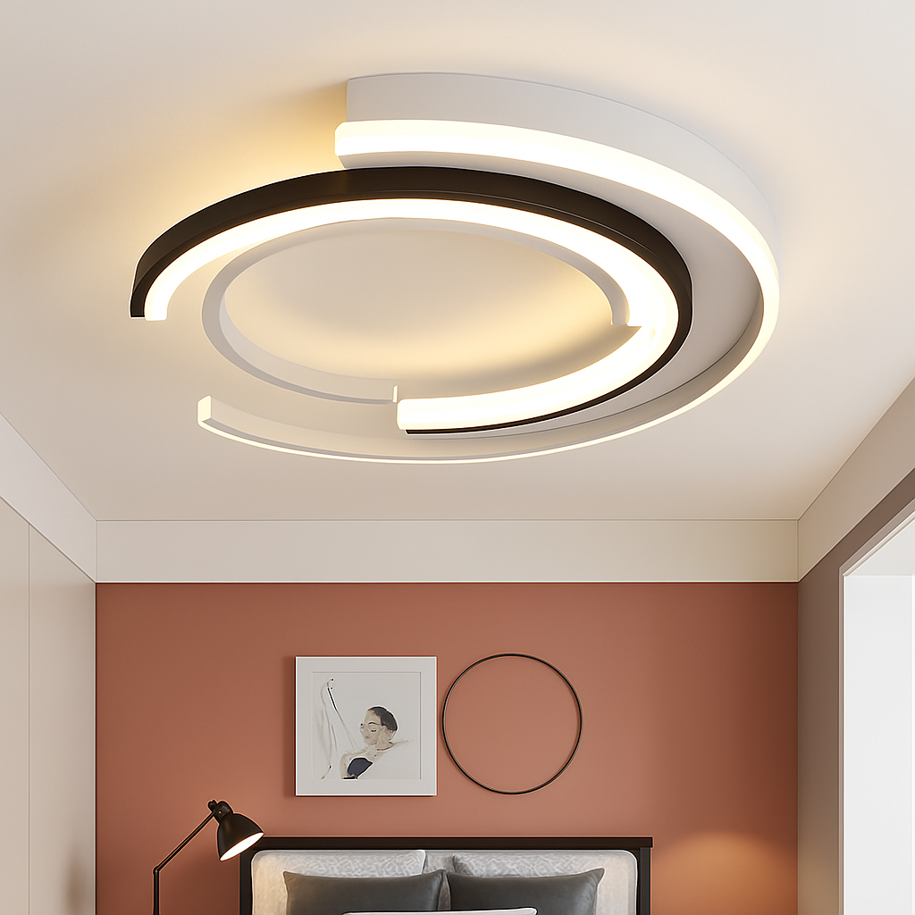 Sarqelle | Modern Circular Arc Ring Flush Mount Ceiling Light